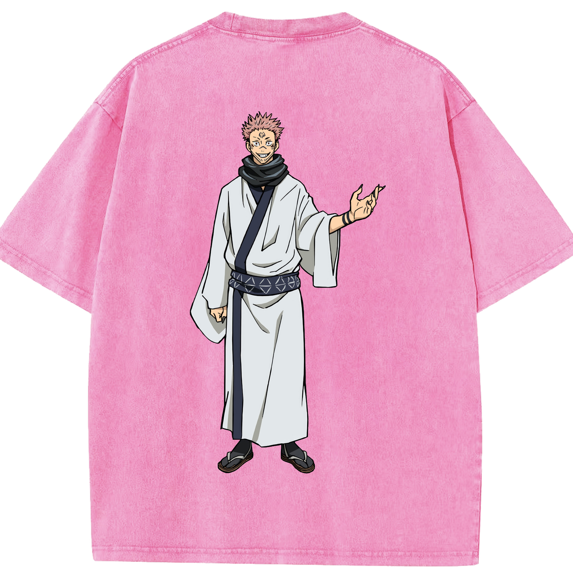 （画像用） 呪術廻戦 Jujutsu Kaisen 綿100% ヴィンテージ風 半袖Tシャツ（背面プリント）